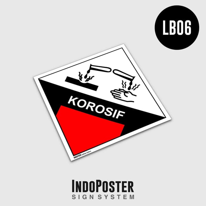 

Stiker Simbol Label K3 Limbah Hazmat Korosif