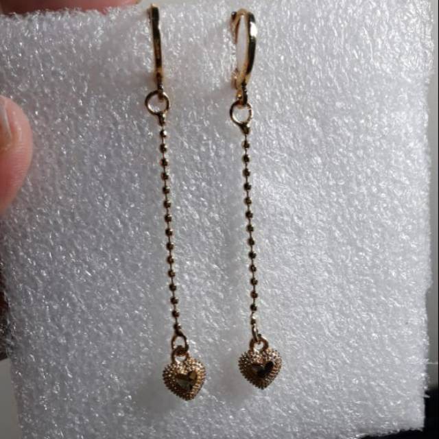 Anting Panjang model love