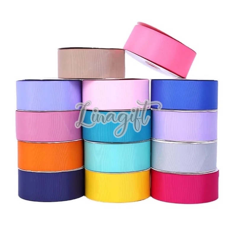 ( 3 Meter )  PITA GROSSGRAIN POLOS 1 IN ( 2.5 CM ) GIFT RIBBON 1 INCH - PITA GROSS GRAIN / GROSGRAIN / GROS GRAIN / HIASAN KADO /  HAMPERS / SOUVENIR / PARCEL / GOODIE BAG / BUKET BUNGA