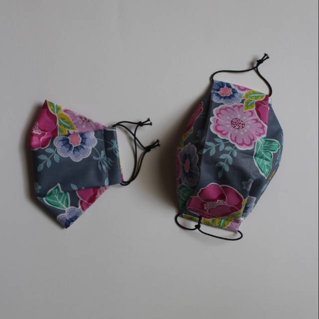 Masker Kain motif Bunga