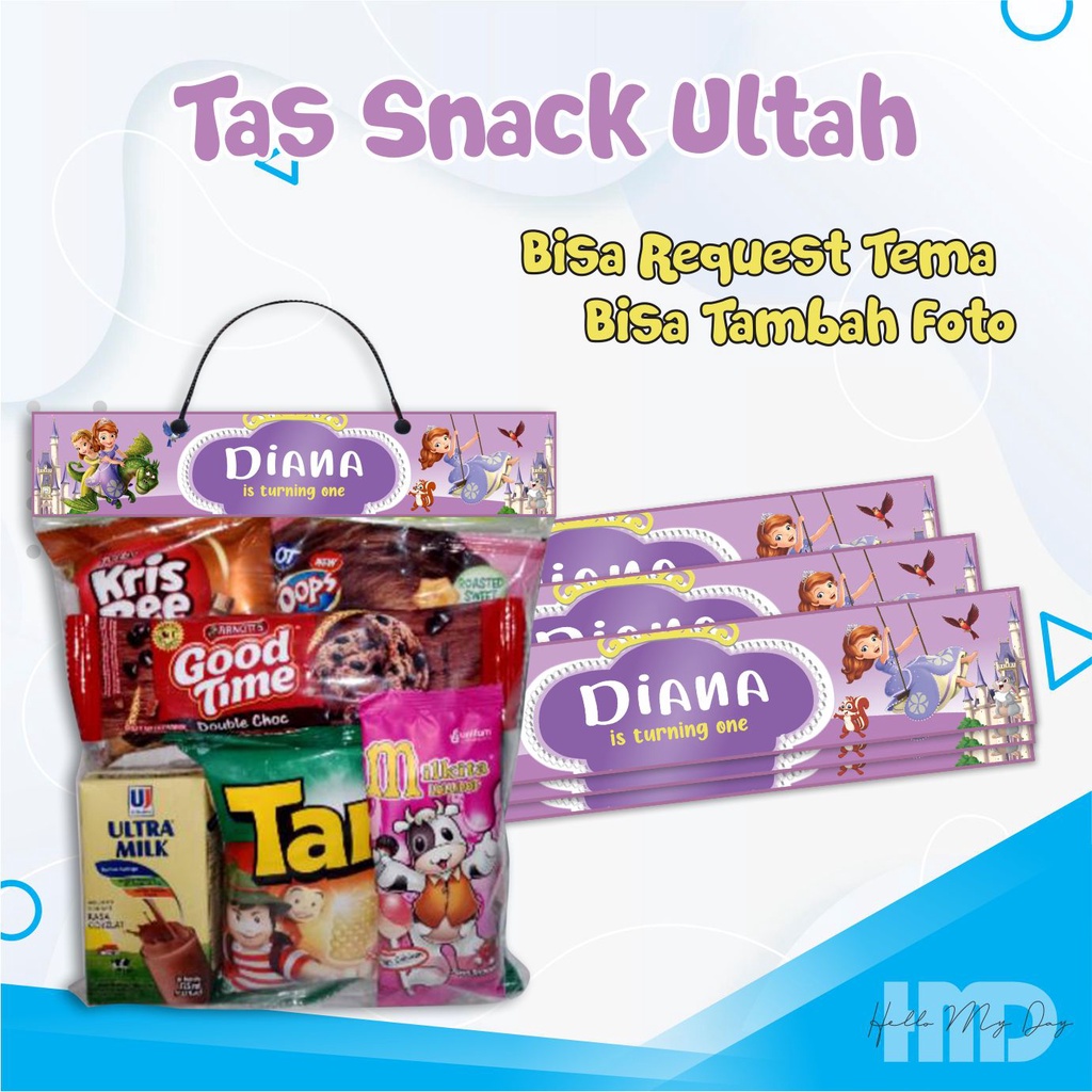 

Label Snack Ulang Tahun Birthday Tas Ultah Birthday Cewek