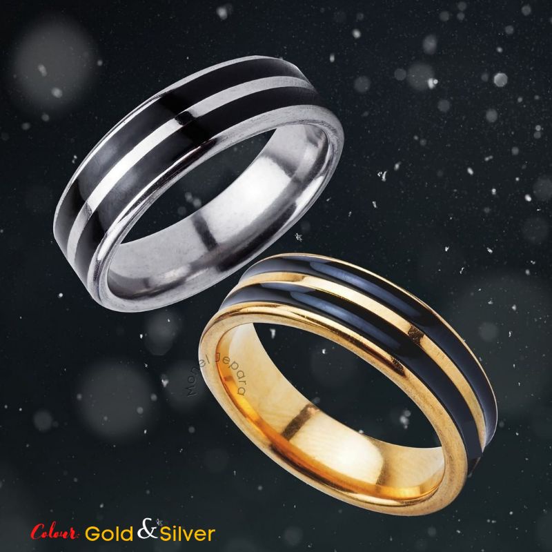 {Limited Edition} Cincin Triple List | Gold | Silver (Ukirnama)