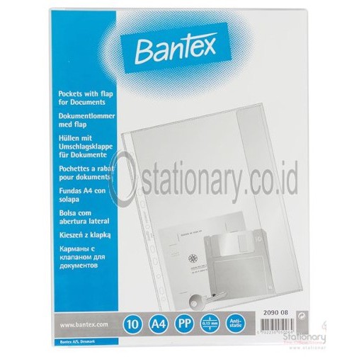 

Bantex Document Pocket With Flap 10 Sheets A4 #2090 08