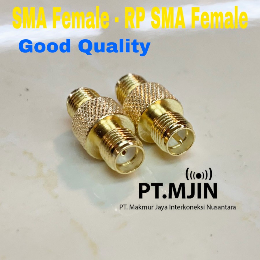 Barel Adapter SMA female ke RP SMA female Gold Plated Good Quality