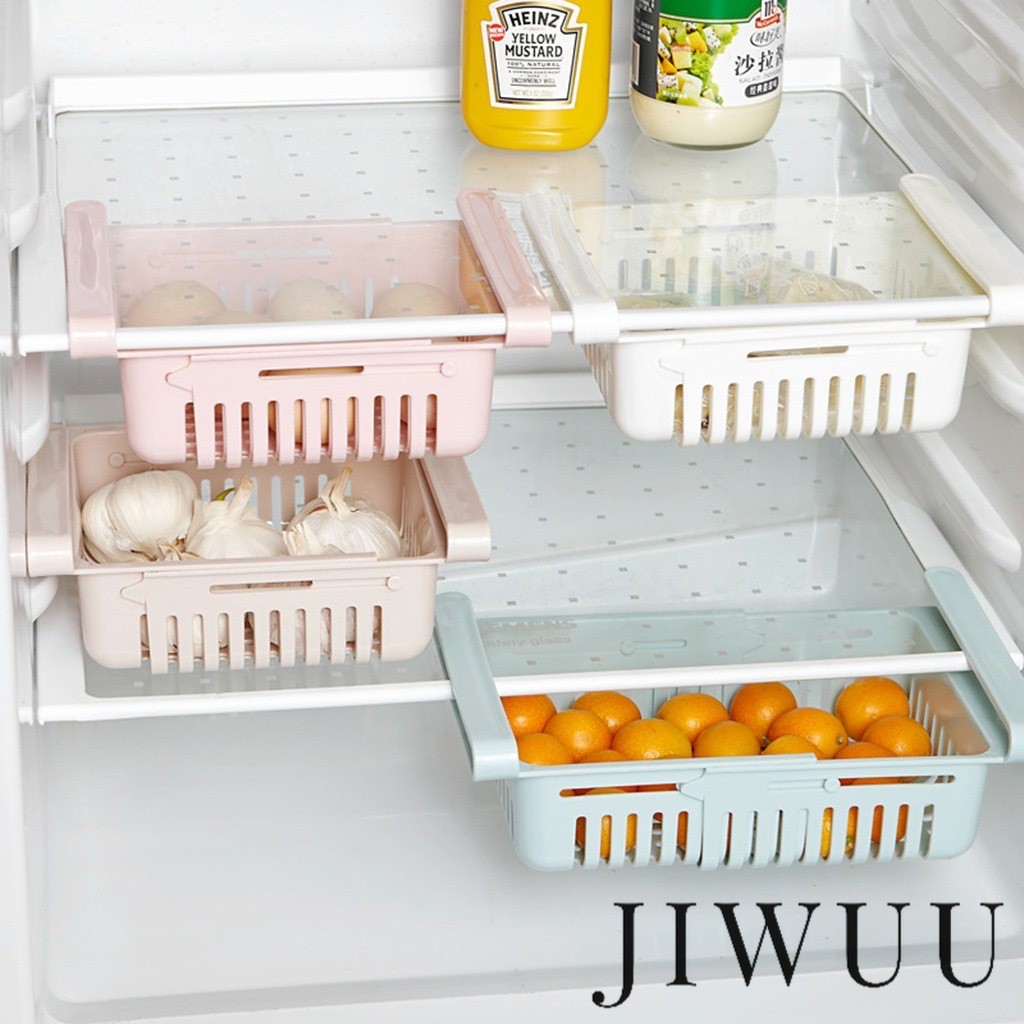 JW0021 - Rak Kulkas Multifungsi Storage Box Kulkas Organizer Rak Laci Dudukan Rak Di bawah Kulkas