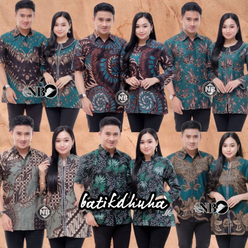 Batik Seragam Kantor Couple warna Hijau toska M L XL XXL