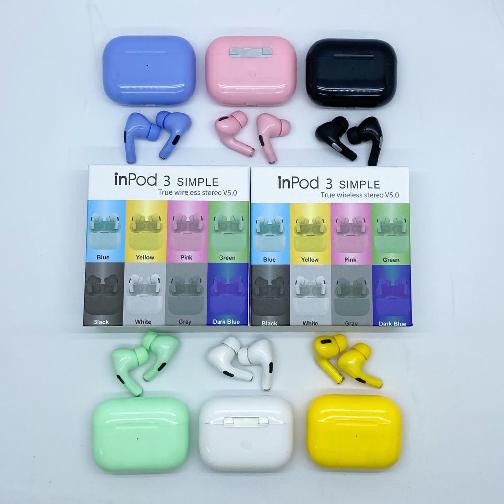 Bluetooth Inpods 3 Simple Macaron Can Rename