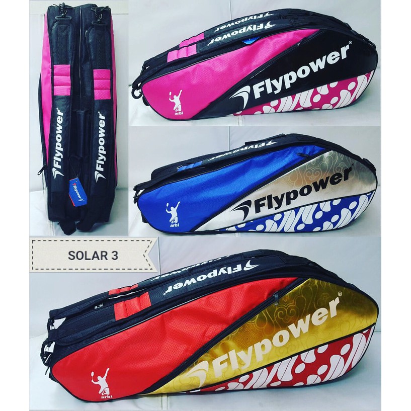 Tas bulutangkis tas badminton Flypower Solar 3
