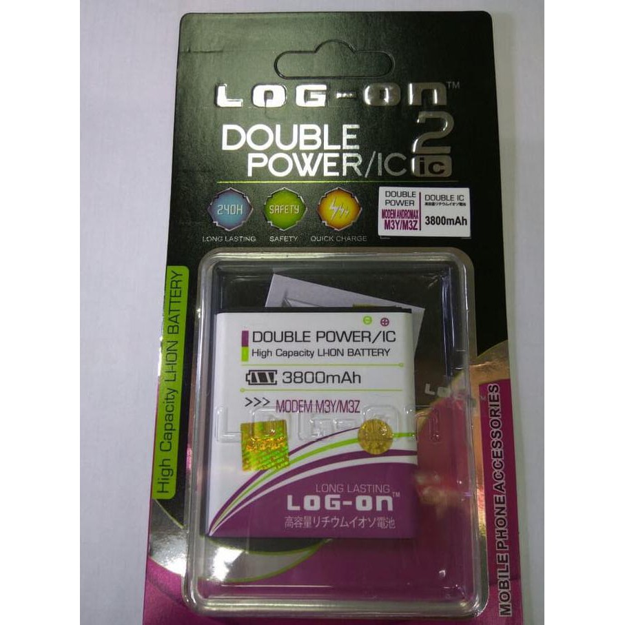 Battery Log-On ORIGINAL Modem Smartfren 4G LTE MIFI Andromax M3Y / M3Z