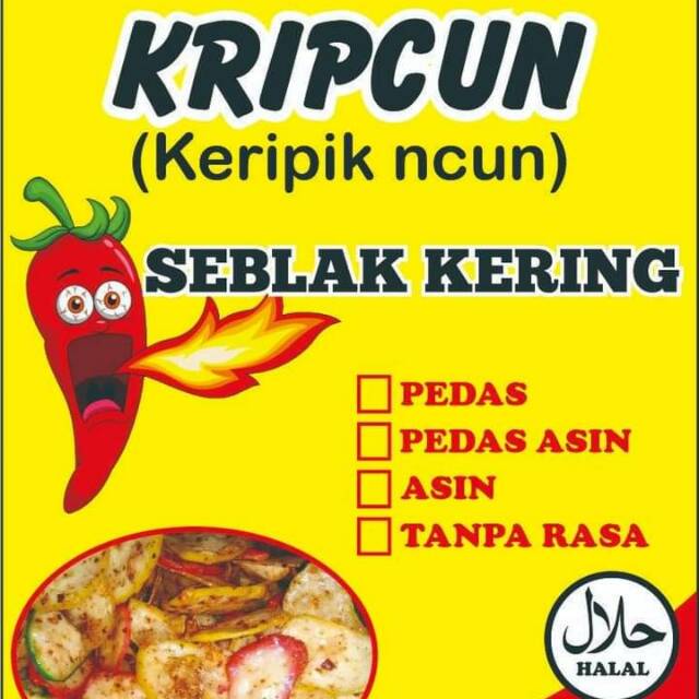 

KRIPCUNN ( KERIPIK NCUN ) KERIPIK SEBLAK KERING GURIH