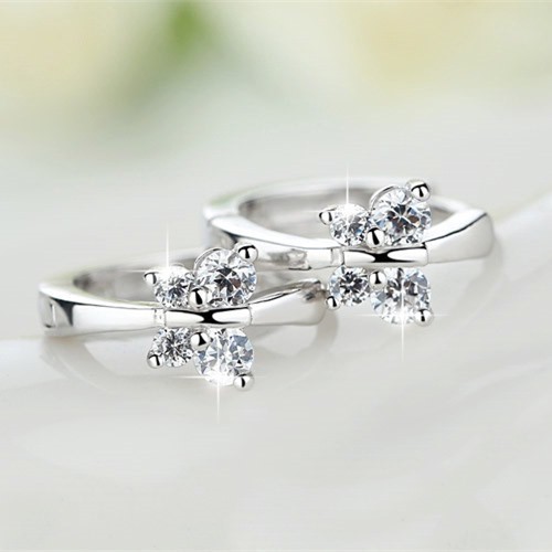 Berlian Set Anting-Anting Perak Kupu-kupu Anting-Anting Wanita Jepang Dan Korea Fashion Temperamen Anting-Anting Perak Lucu ai2-2759-1