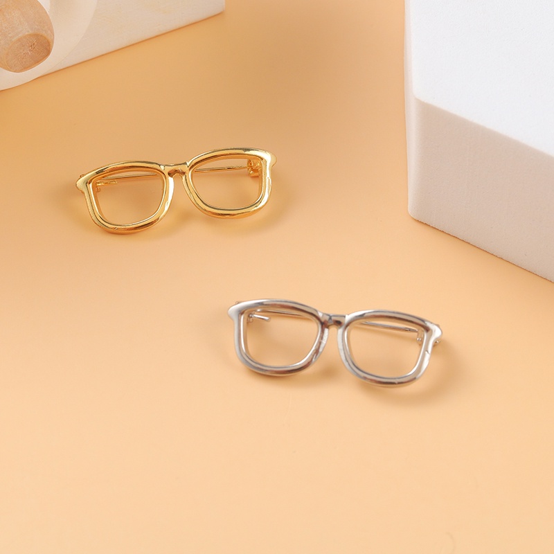 Glasses Frame Enamel Brooch Literary Mini Enamel Brooch Backpack Badge Collection Clothing Accessories Gifts for Friends