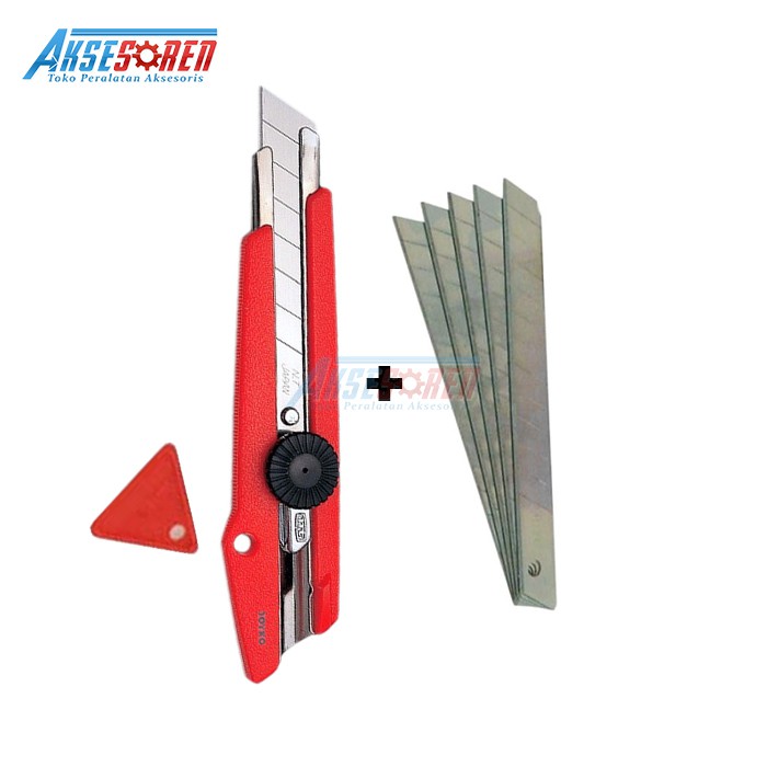 

Nokida Cutter Besar Joyko L-500/1 pcs + Isi L-150/5 pcs / Alat Pemotong Kertas Kain Plastik