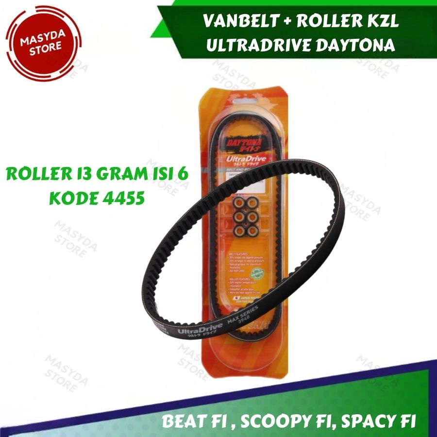 VANBELT ROLLER V-BELT + ROLLER BEAT FI, SCOOPY FI, SPACY FI KZL KVB ULTRADRIVE ORIGINAL DAYTONA