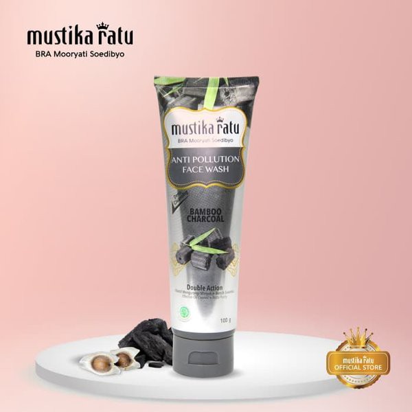 Mustika Ratu Anti Pollution Bamboo Charcoal Face Wash 100ml Shopee Indonesia