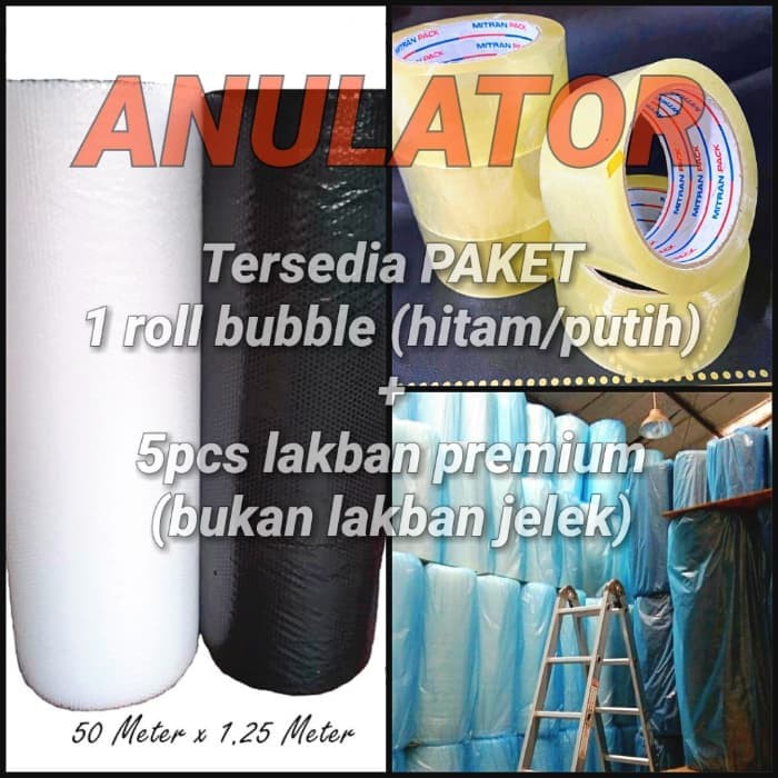 

bubble wrap bubblewrap buble wrap bublewrap gmp mp dkm mulia pack big - Hitam