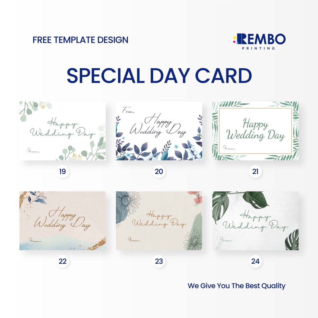 Cetak Gift Card | Wedding Card | Birthday Card | Anniversary Card | Special Day Card Custom