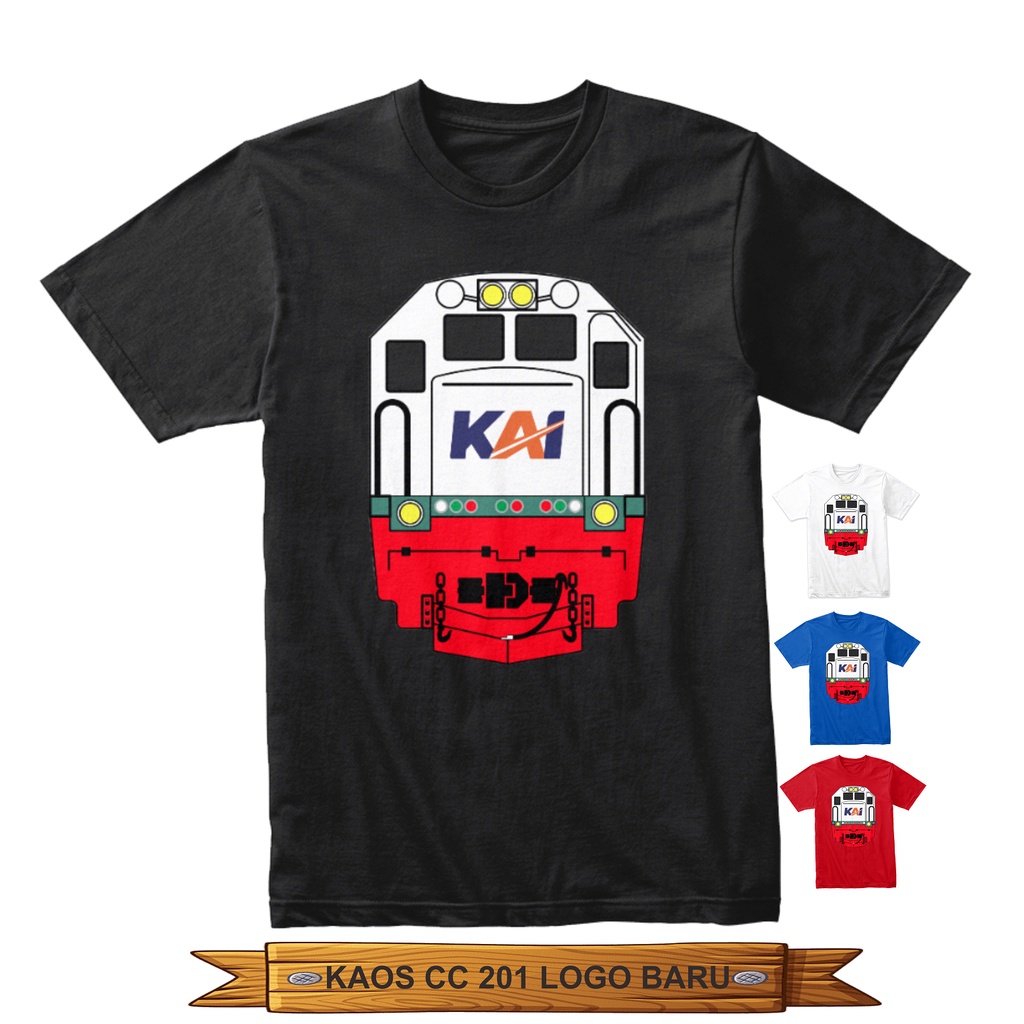 Jual Kaos Kereta Api Lokomotif Cc 201 Logo Baru Kai Railfans Dewasa Dan