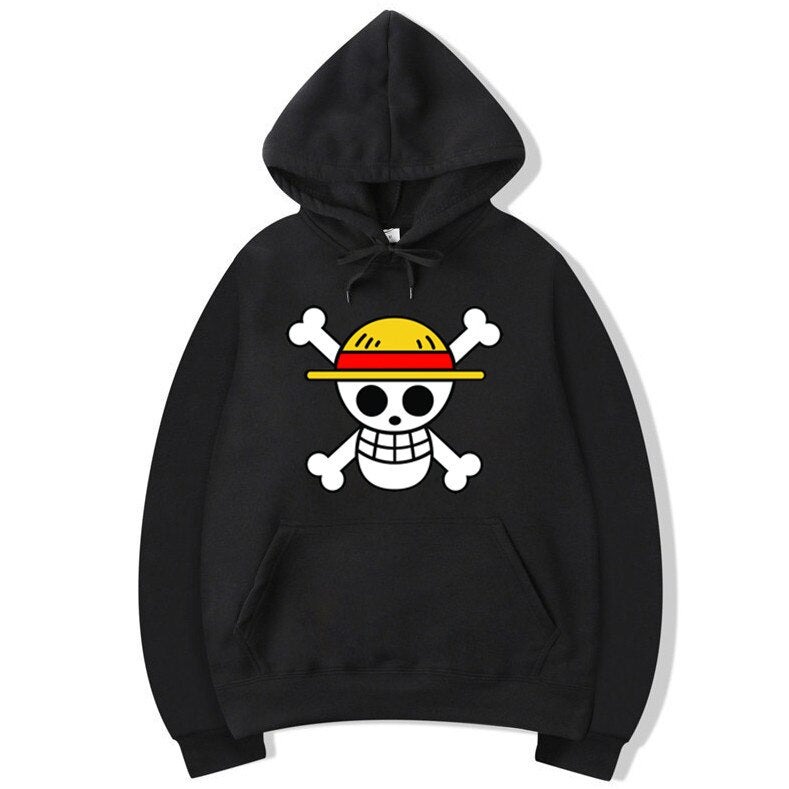 Sweater hoode One Piece Print Logo Depan Besar || Jumper Hoodie One Piece Big Logo ( Pria &amp; Wanita )