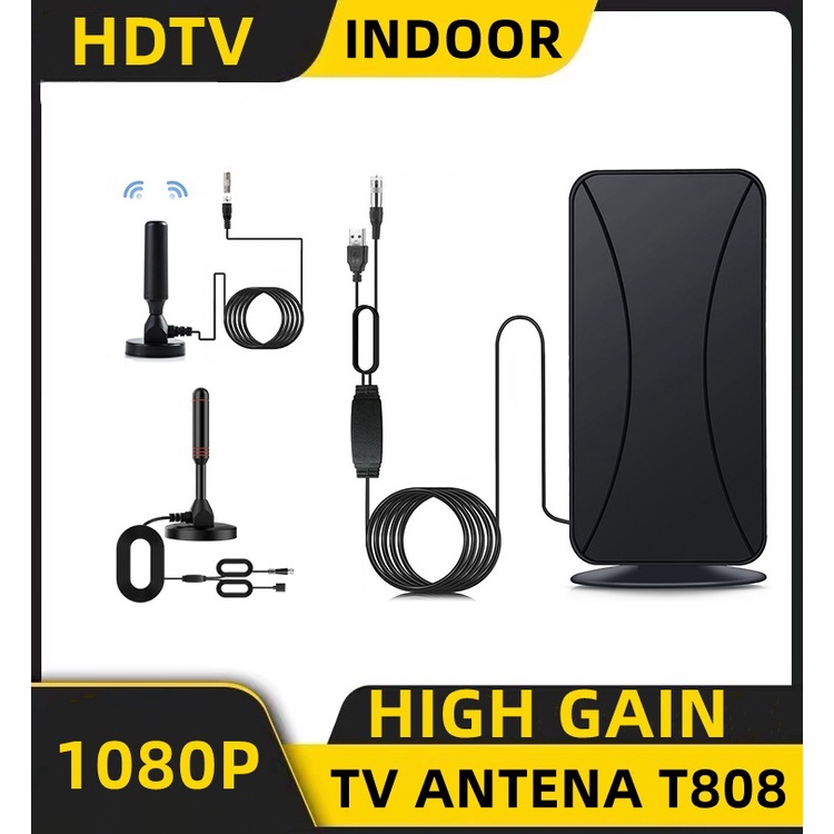 1080P HDTV Antenna Booster Portable Indoor Digital TV Antennas HDTV DTMB HD ATSC TV Antenna ISDB Set-Top Box Antenna ANTENA STICK TV-HIGH GAIN Untuk Indoor Dan Outdoor