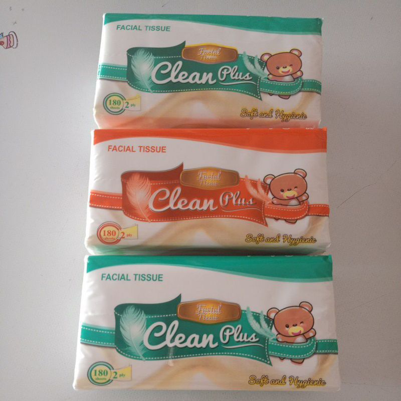 1 PAKET TISU CLEAN PLUS ISI 3 PACK