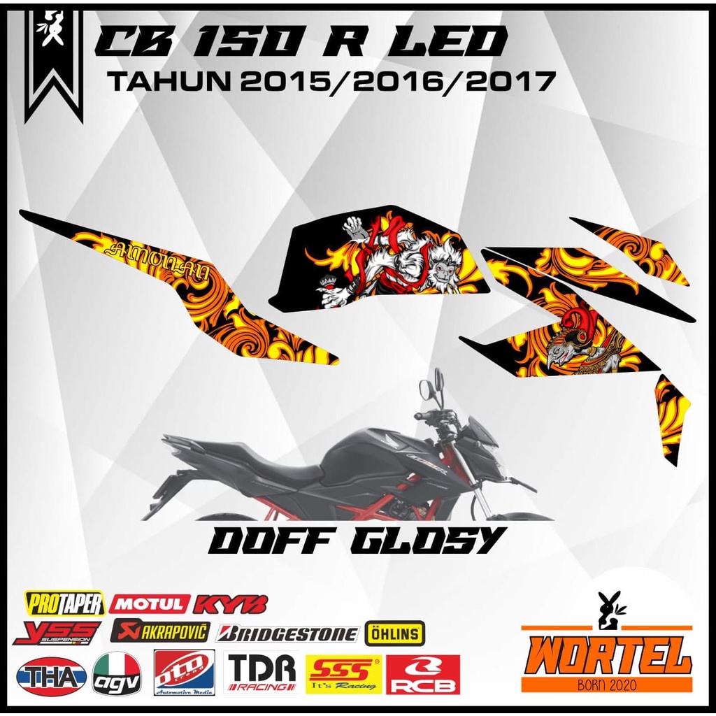 Striping CB150R- Stiker lis Decal Motor CB 150 R Streetfire 2015-2017 Wayang