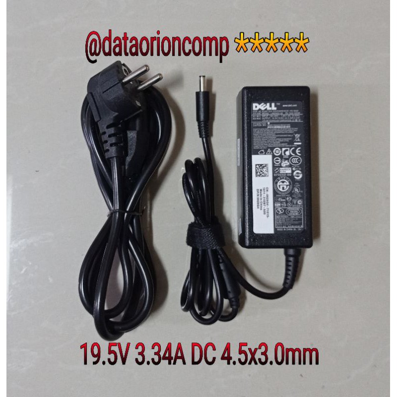 Adaptor Charger Dell 19.5V 3.34A DC 4.5*3.0 mm for Dell Inspiron 14-3000 14-3451 3551 7348 14 5468 3468 3459 3559