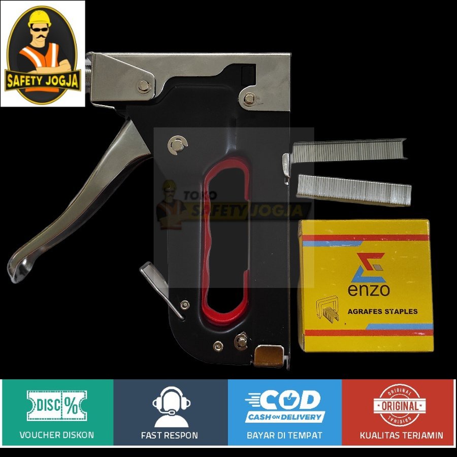 Isi Staples Stapler Gun 8mm Refill Tembak 1pak enzo ISI 1000PCS