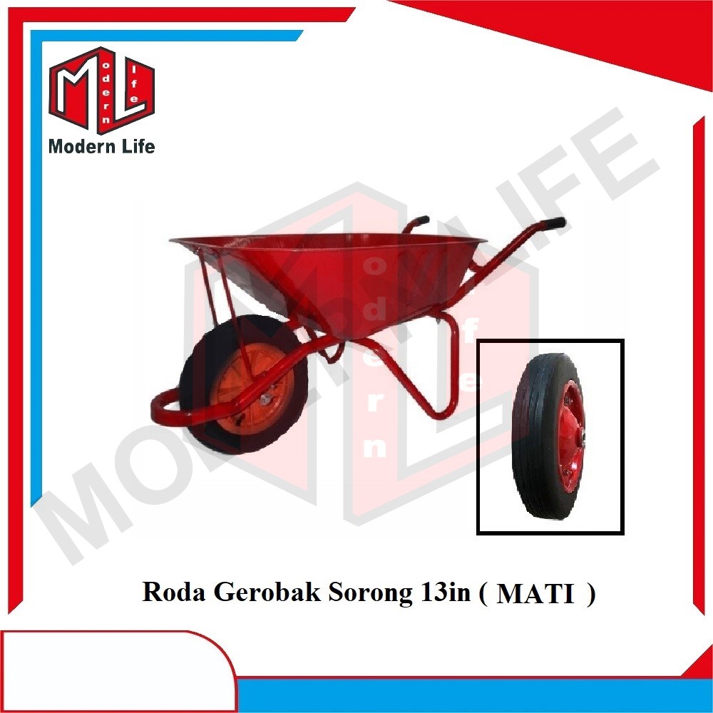 Roda Mati Gerobak Grobak Sorong Pasir 13&quot; Inch Ban Mati