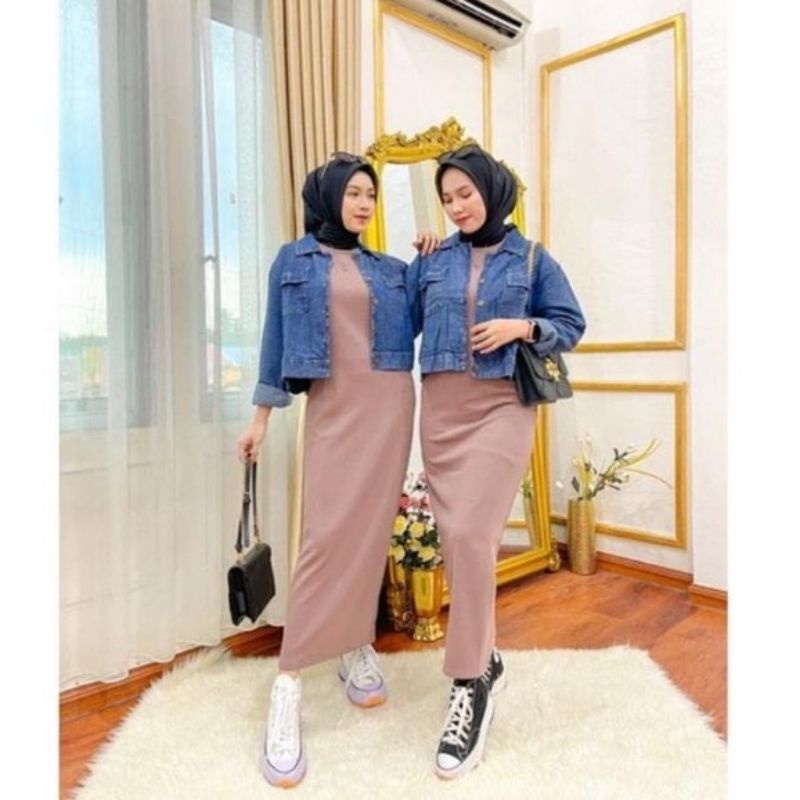 (BISA COD) BASIC INNER/ DRESS TANPA LENGAN
