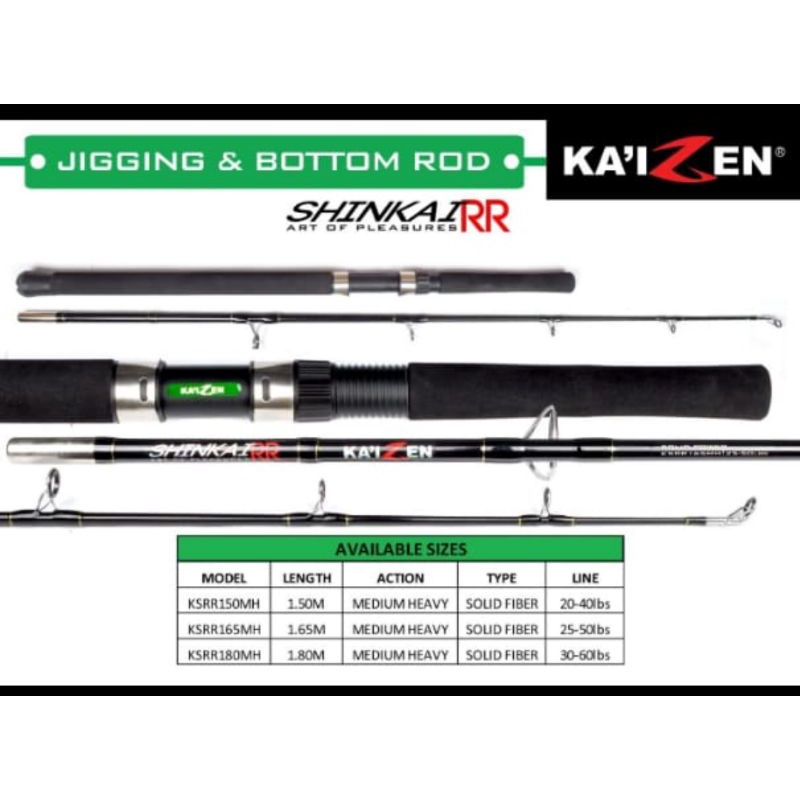 Joran jigging solid fiber kaizen shinkai RR 150cm 165cm 180cm kaku
