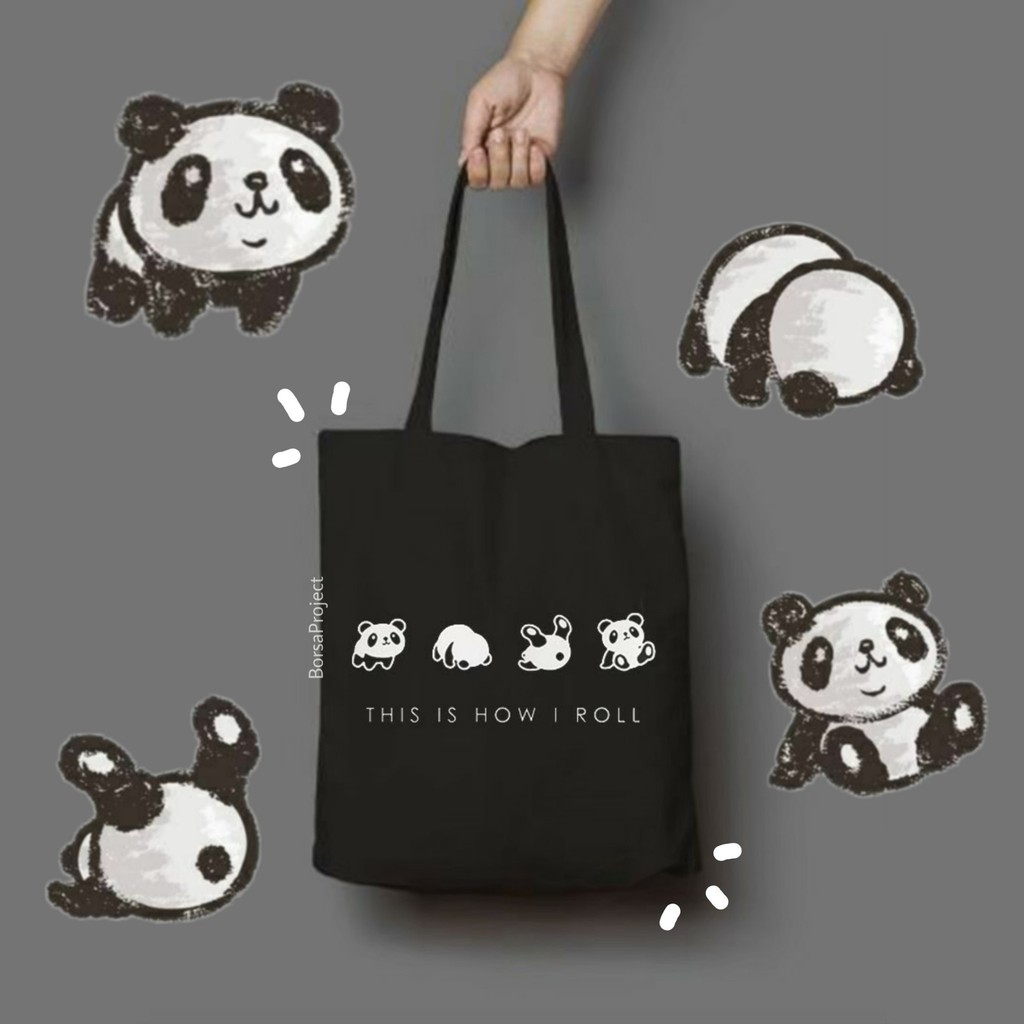 SPESIAL PROMO 10.10 - [RESLETING+LAPTOP] TERLARIS! PANDA TOTEBAG SEMI KANVAS | TOTEBAG UKURAN 33x38 CM |  TOTEBAG RESLETING | TOTEBAG BESAR | TOTEBAG KOREA | TOTEBAG TEBAL | TOTEBAG LAPTOP | TOTEBAG NONGKI | TOTEBAG MOTIF | TOTEBAG POLOS | TOTEBAG JINJING