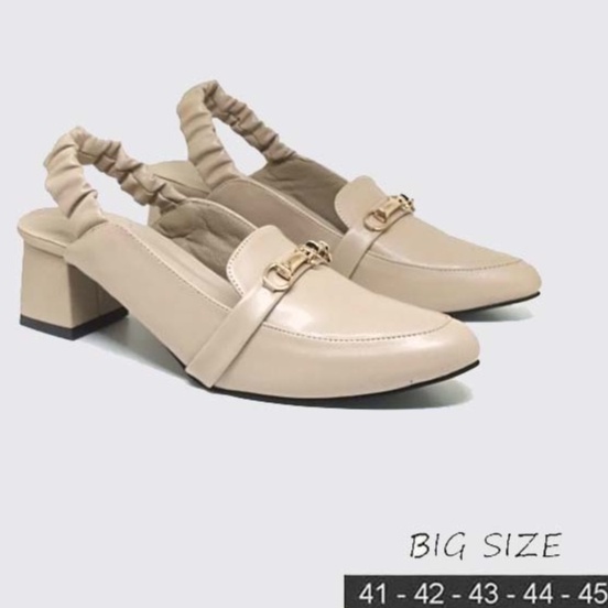 Sepatu Bustong Wanita Tali belakang kerut Ukuran BIG SIZE 41-42-43-44-45 Sepatu sandal kasual formal