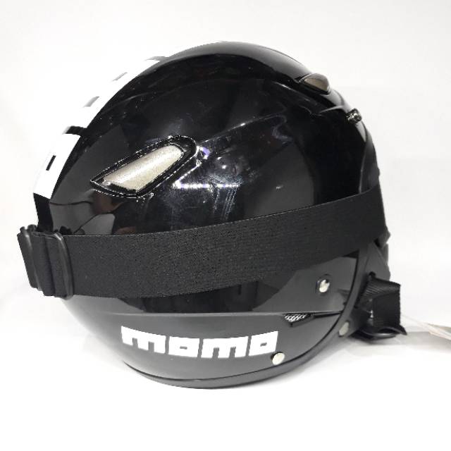 Helm BogonJpn Momon Hitam Gloss Plus Goggle Mask