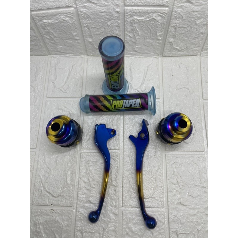 Handle Beat Karbu-Vario 110 twotone+Jalu As Twotone+Handgrip Karbon Pelangi