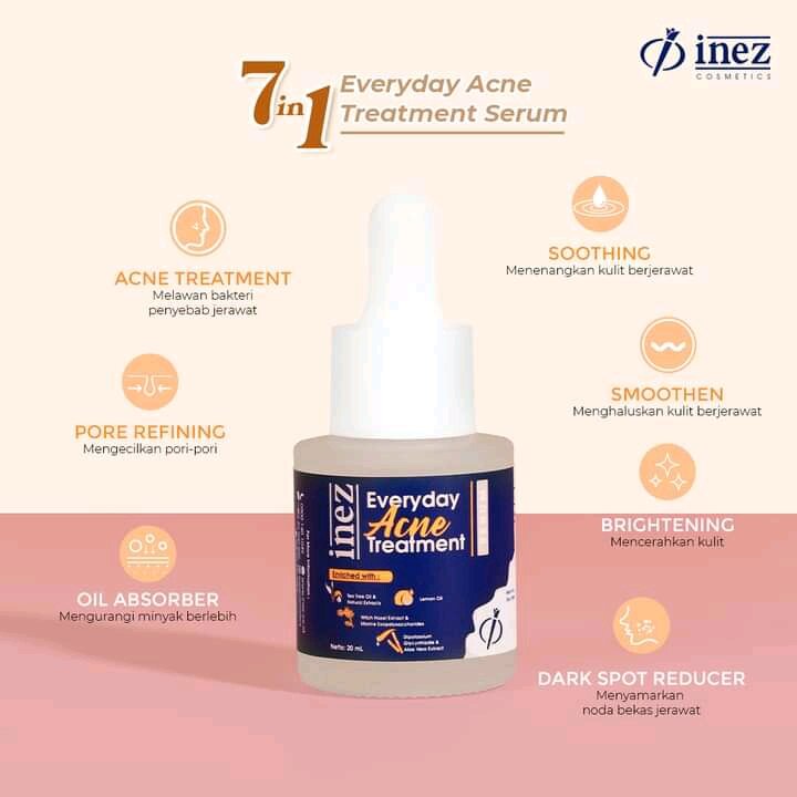 Inez Everyday Acne Treatment Serum 20 ml / Inez Serum Jerawat