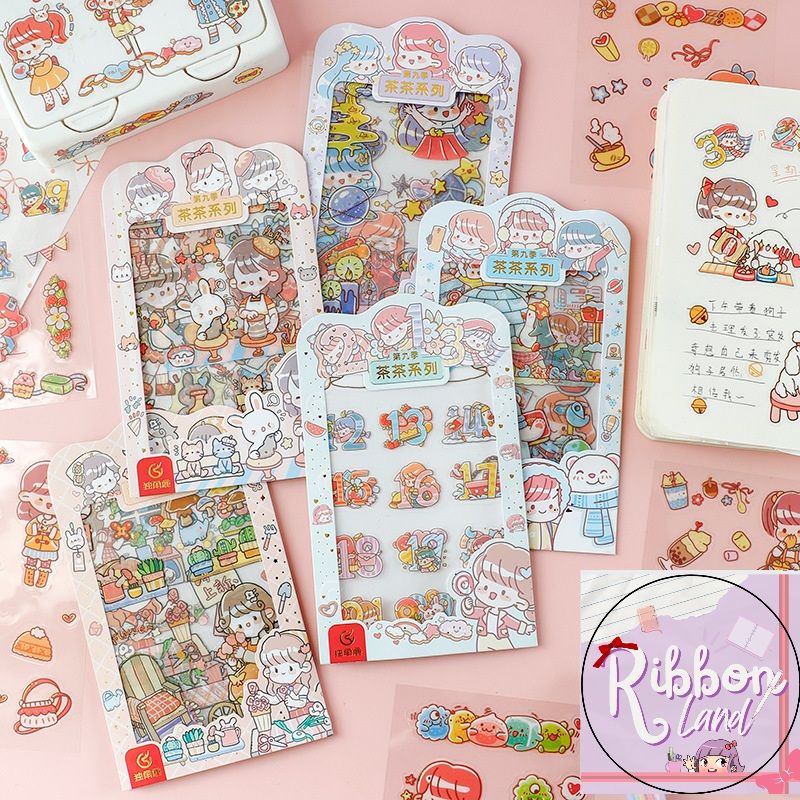 

(4 lembar )Stiker Dekorasi PET Girl Activity