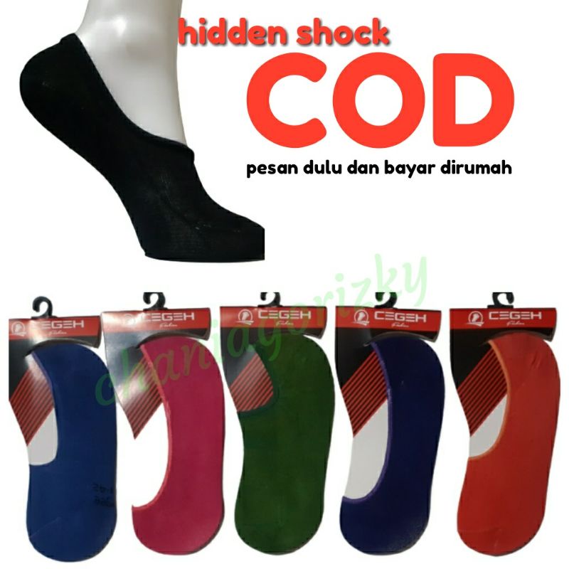 (3-6-12PASANG)RANDOM KAOS KAKI BALLET/HIDDEN SHOCKS/INVISIBLE SHOCKS POLOS WARNA