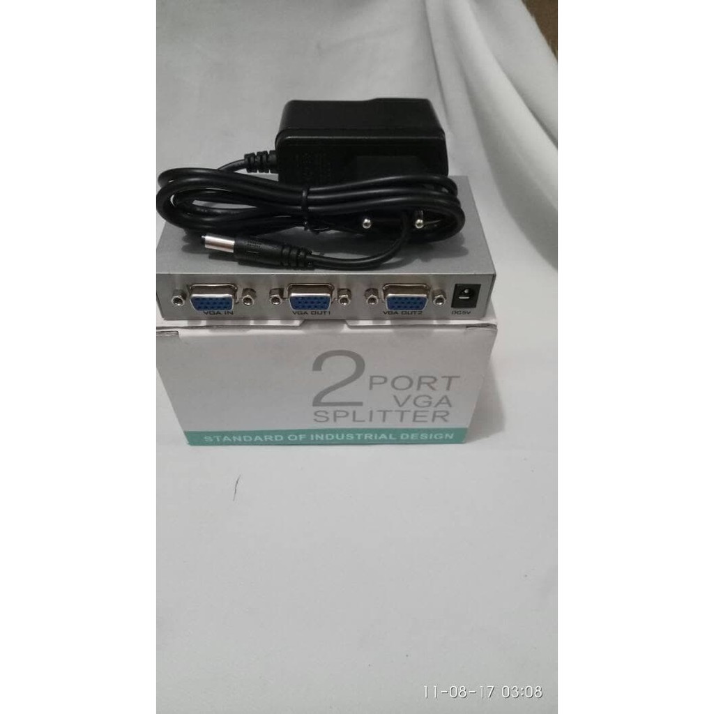 converter VGA spliter splitter 2 port High Quality + adaptor