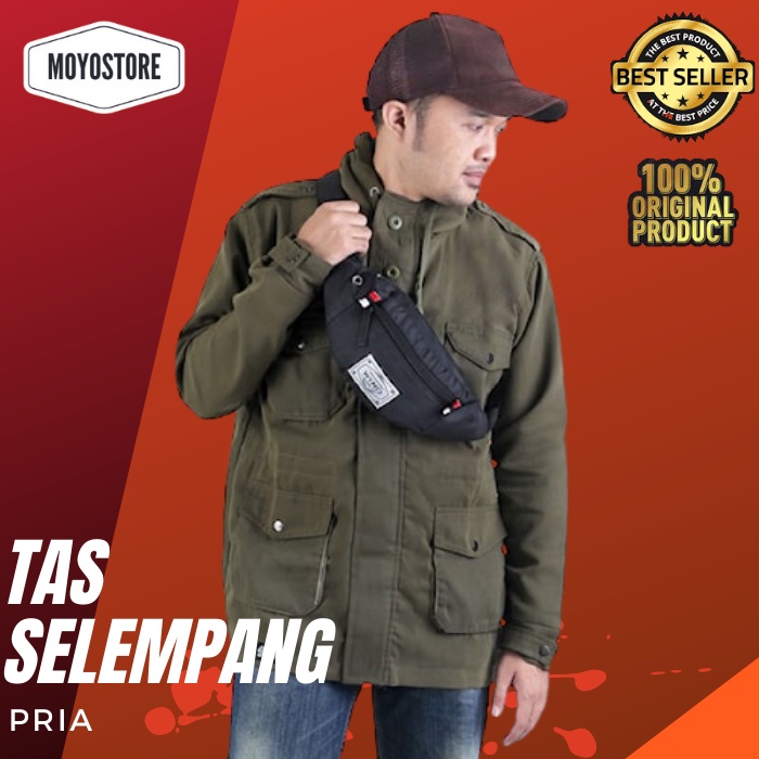 Tas Waist Bag Pria 307 - Tas Selempang Pria Tas Pinggang Cowok Berkualitas Keren Murah Tas Sling Bag