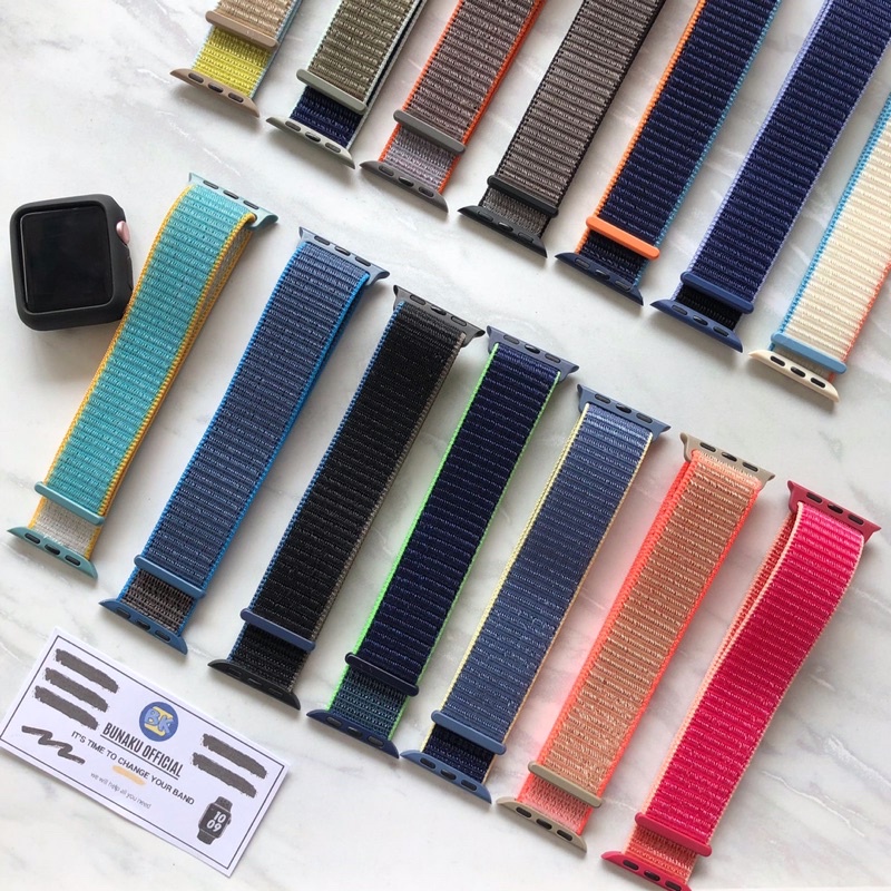 STRAP SMARTWATCH APPLE WATCH NYLON SPORTLOOP 2TONE SERIES 1 2 3 4 5 6 SE 38mm 40mm 42mm 44mm