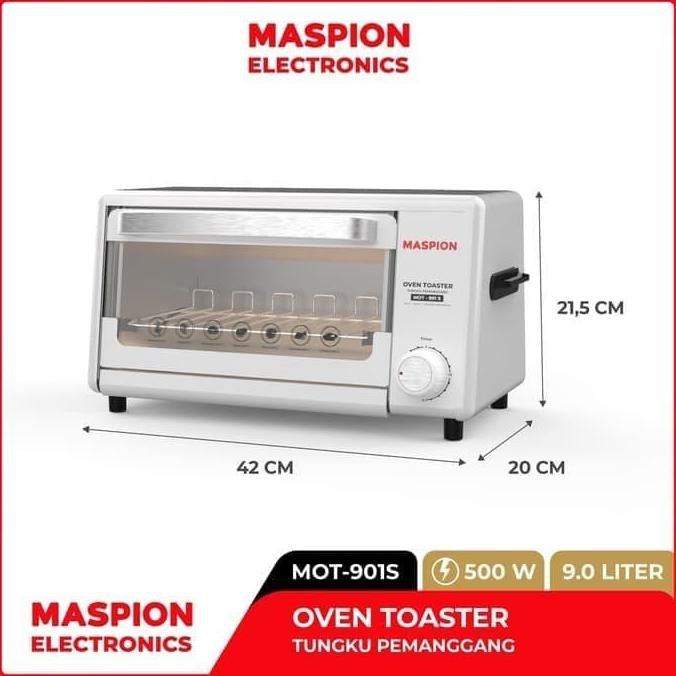 Oven Maspion Mot-901S Oven Toaster Pemanggang Listrik Oven Listrik Outletmars
