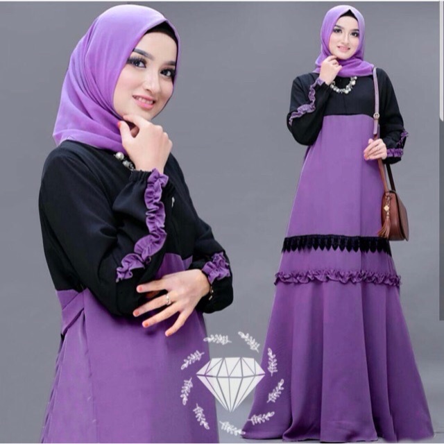 Maxi Debora Dress Maulida ada 4 warna