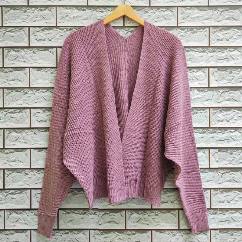 Cardigan Batwing Rajut wanita Oversize Premium TEBAL