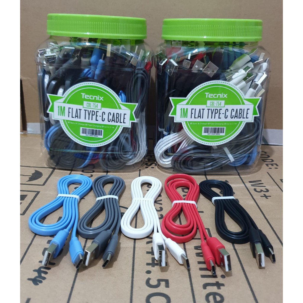 Kabel Type C Fast Charging 3.1A TECNIX CBL-754 - SATUAN - Kabel Data Type C 100CM