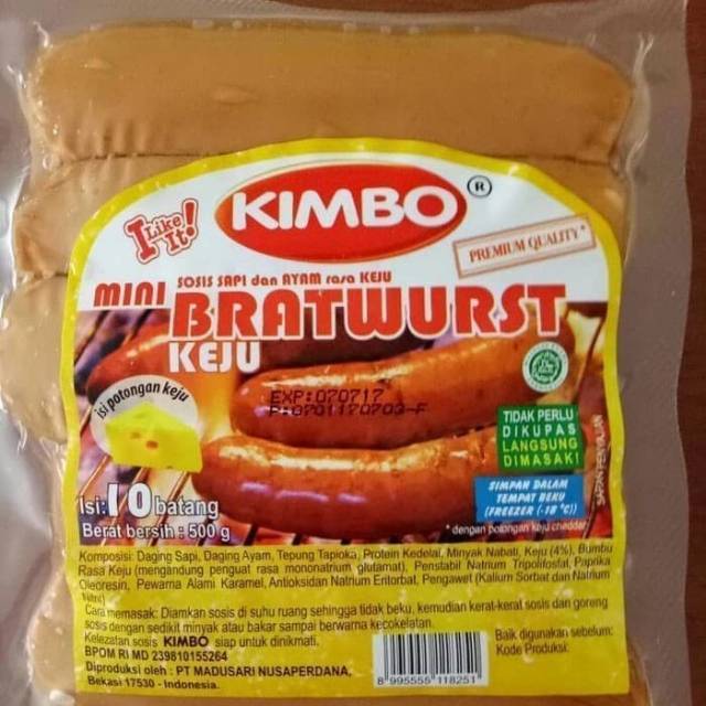 Sosis Kimbo Bratwurst Keju isi 10