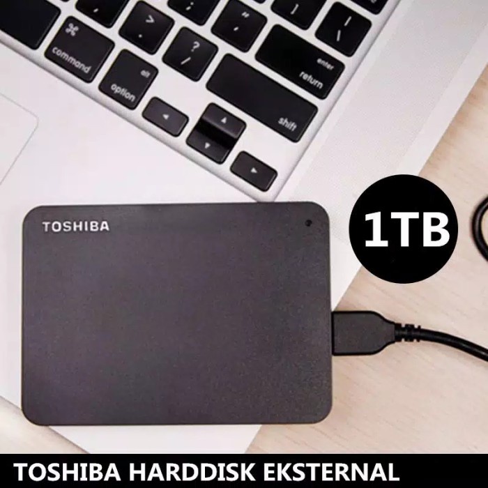 TOSHIBA CANVIO BASIC 1TB 2TB USB 3.0 HDD EXTERNAL HARDISK GARANSI 3TH