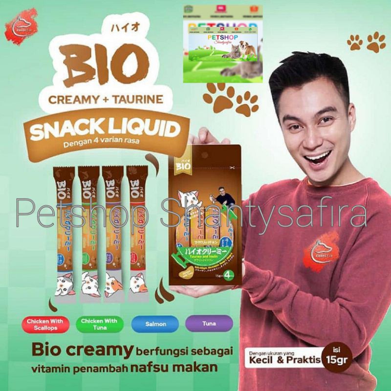 PROMO : BIO CREAMY TREATS 1 DUS ISI 72 PCS Baim Wong setara meo creamy treats SNACK KUCING CREAMY PLUS TAURIN