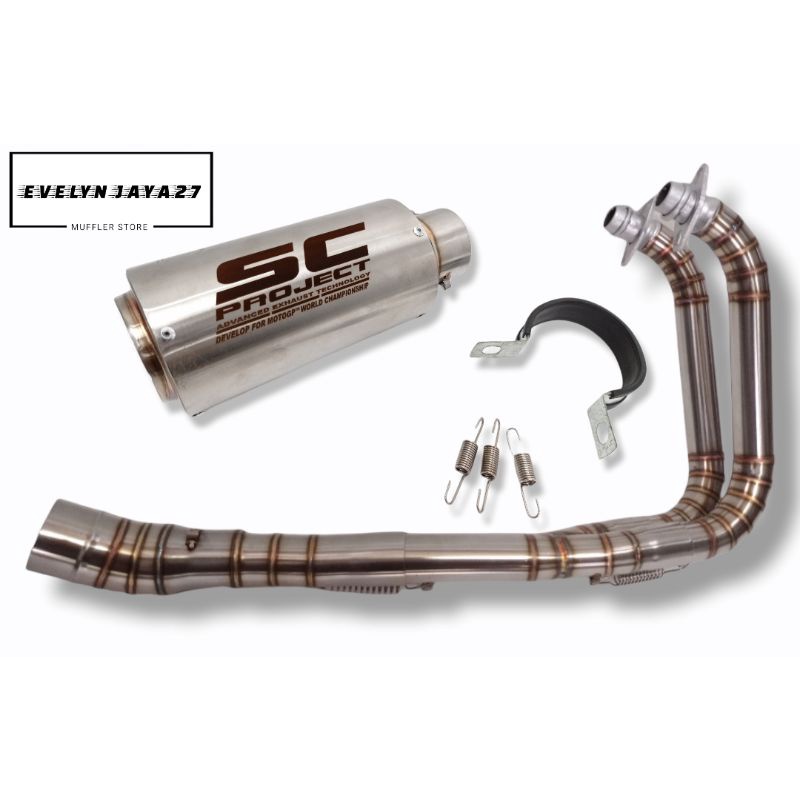 knalpot racing SC project full system underbelly kolong Ninja 250r fi new old karbu Z250 r25 mt25 cb