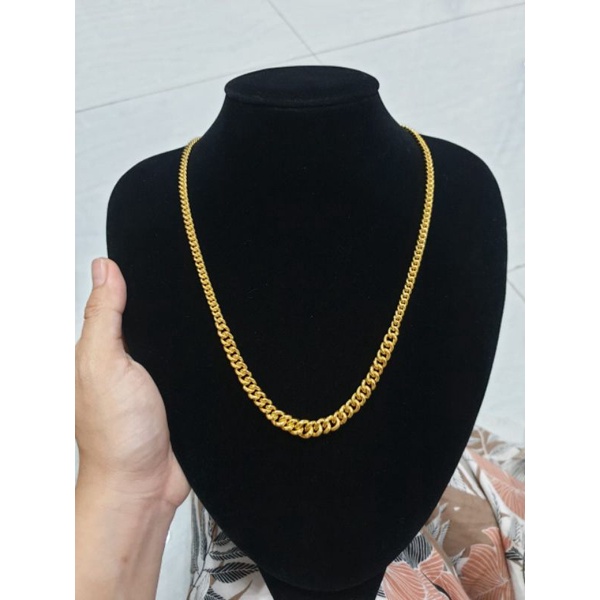 Kalung replika emas Golden NBC.MEDAN model papan,ada kode Gdn di pengait kalung,,panjang 50